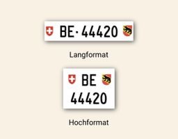 BE 44420 – Schweizer Autokennzeichen NEU